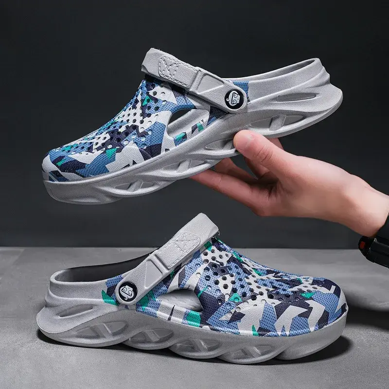 Miniature : Flat Sandals Men Shoes EVA Slippers Garden Platform Sandals Man Summer Sandals N
