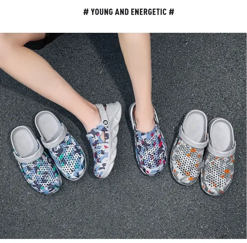Miniature : Flat Sandals Men Shoes EVA Slippers Garden Platform Sandals Man Summer Sandals N