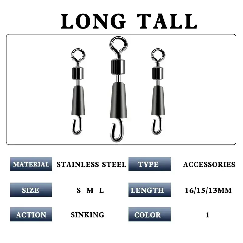 Miniature : 30/50/100PCS Bearing Swivels Ball Bearing Swivel Solid Rings Fishing Connector O