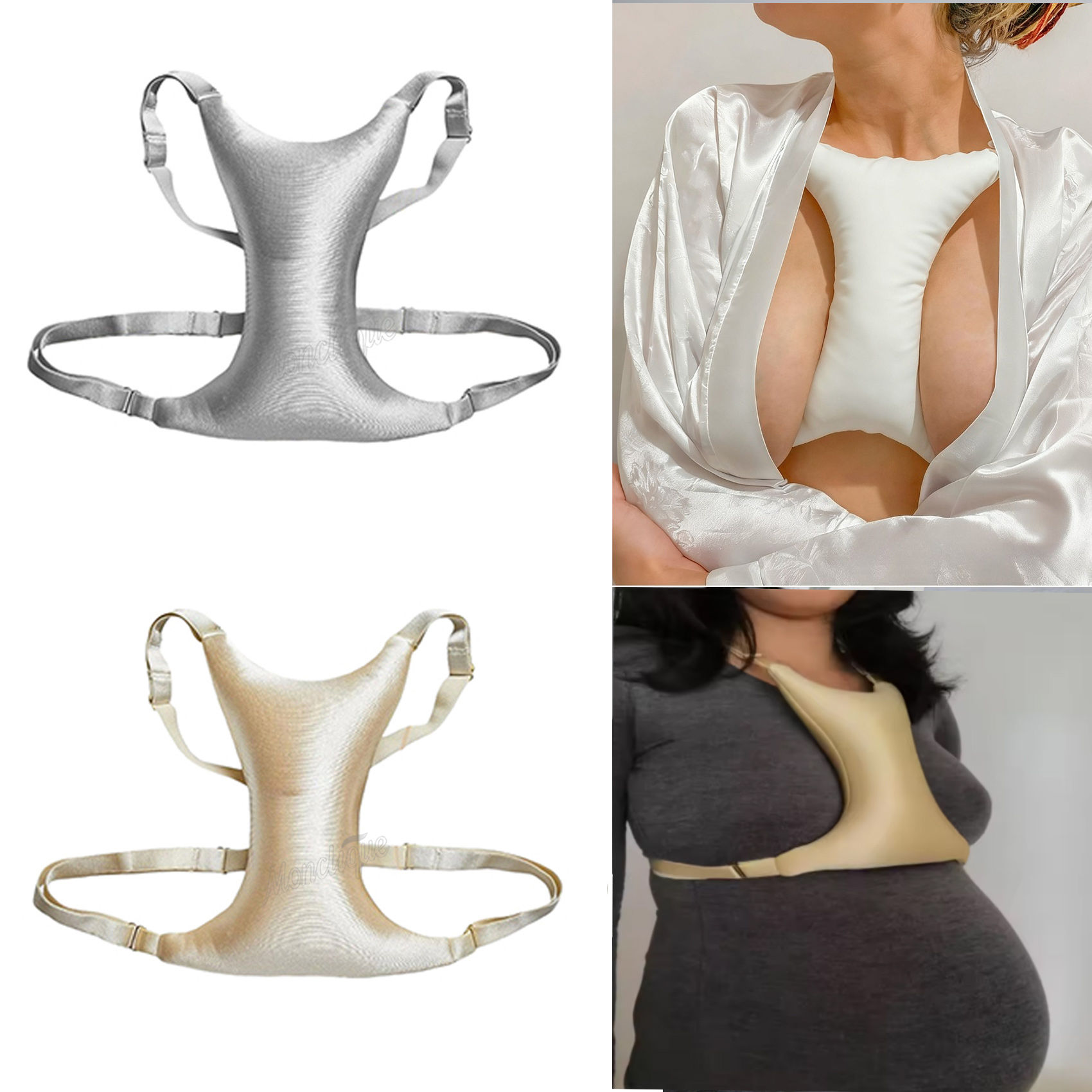 Breast Pillow for Chest Wrinkles and Side Sleeping - Chest Anti-wrinkle Pillow f