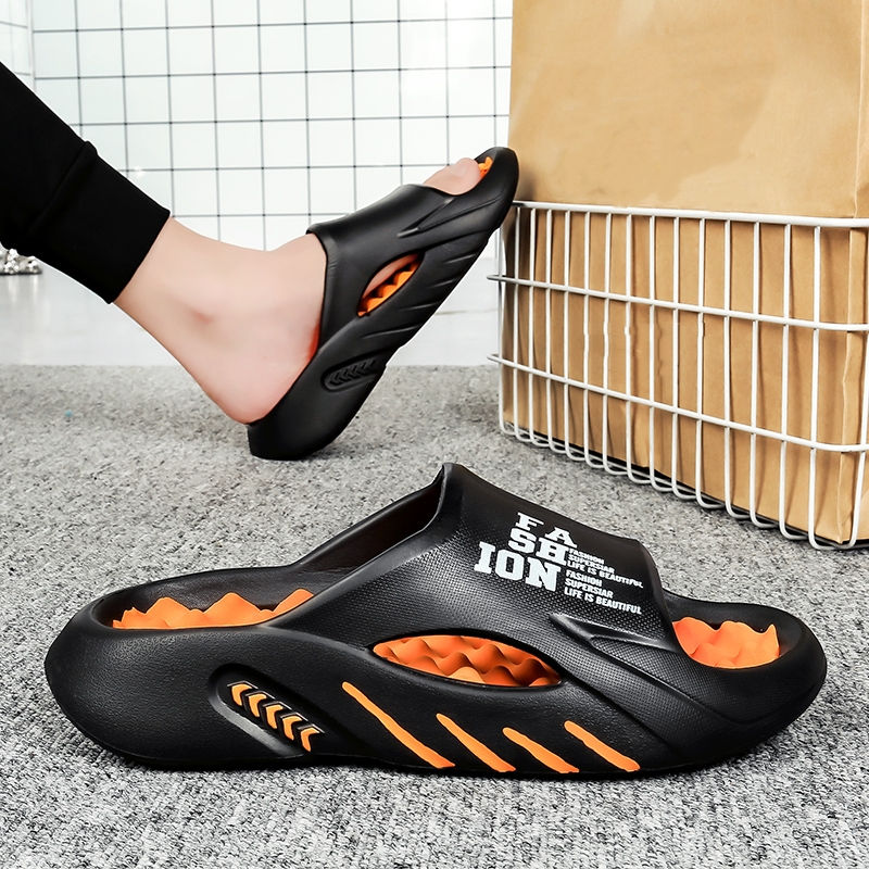 Miniature : Summer Men Massage Slippers Indoor Outdoor Sandals Beach Casual Shoes Soft Sole 