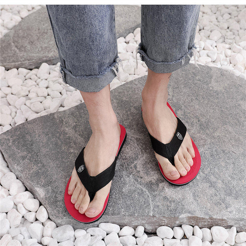 Miniature : Men's Casual Flip Flops Fashion Beach Shoes Men Summer Non-Slip Flat Slides Mens