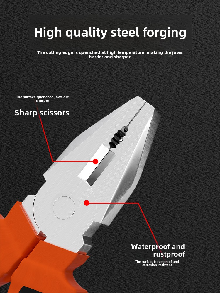 Miniature : Electric Wire Pliers Large Opening Sharp Multifunction Tool for Cutting Twisting