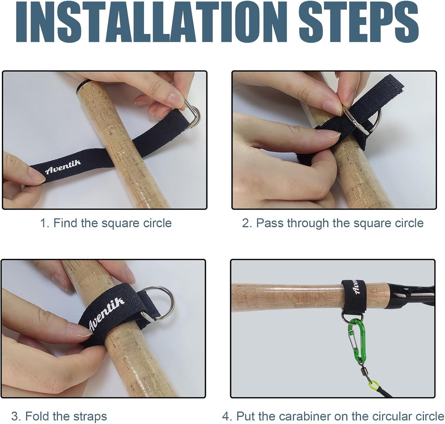 Aventik high-elastic TPC Fishing Rod Tie Belts Pole Straps for fishing rods and