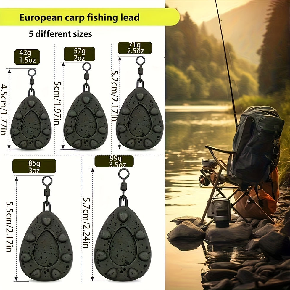 Miniature : Carp Fishing Sinkers for Both Freshwater and Saltwater Fishing, Available in Var