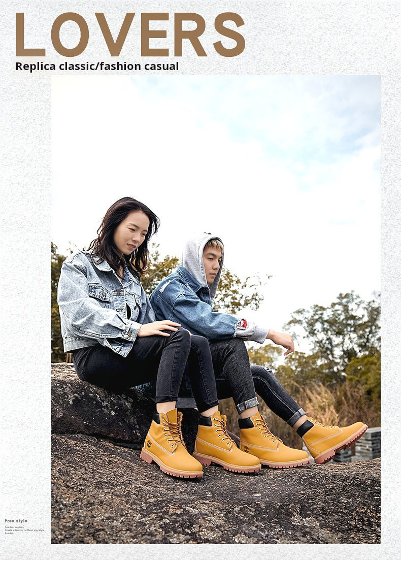 Miniature : Boots Men High Top Boots Men's Leather Shoes Winter Fashion Shoes Outdoor Sneake