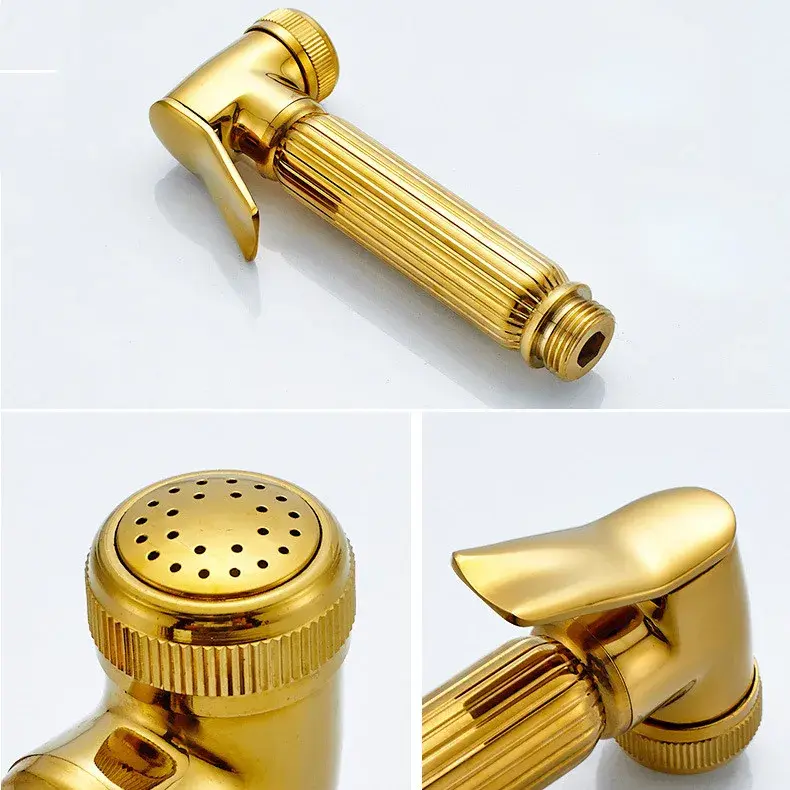 Miniature : Bathroom Golden Spray Gun Premium Bathroom Sprayer Toilet Set