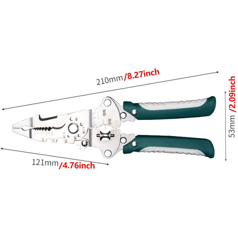 Foldable 18-in-1 Wire Stripping Pliers Crimping Tool - Multifunctional Electrici