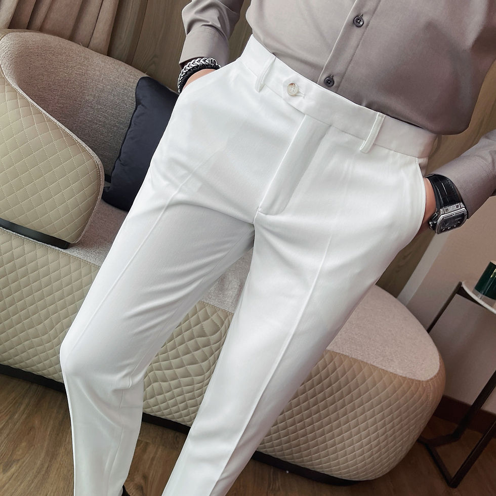 Miniature : Men Pants Autumn Winter New Business Formal Wear Solid Color Suit Pants Man Clot