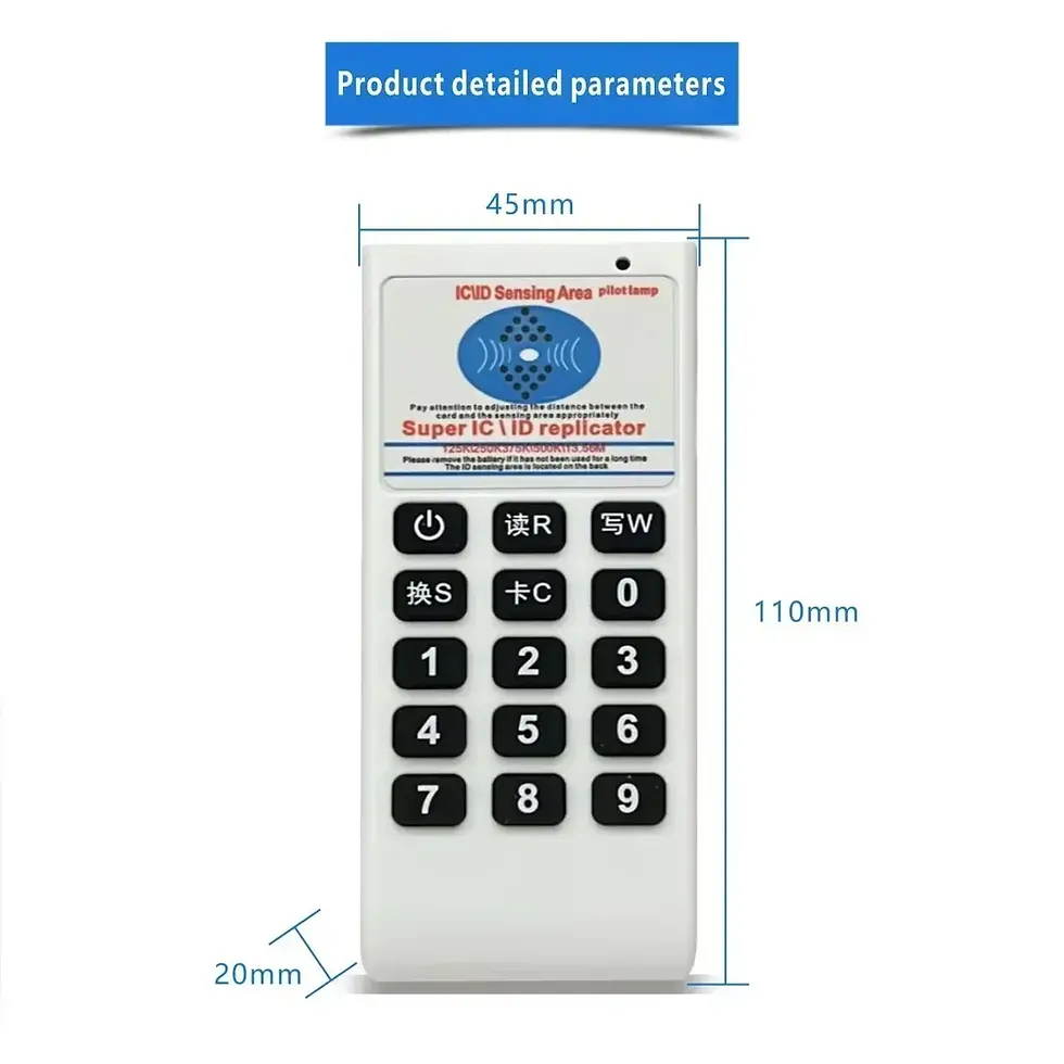 Miniature : Handheld RFID 125Khz 13.56MHZ Copier Duplicator Cloner Portable NFC IC Card Read