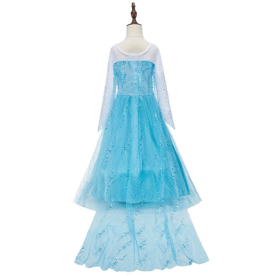 Miniature : 3 4 5 6 7 8 9 10 Years Children Princess Dress Kids Elsa Cosplay Dress Up Little