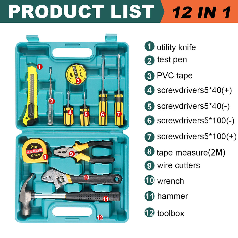 Miniature : 8/9/12/13Pcs Hand Tool Sets Household Home Repair Tool Set Screwdriver Tool Box 