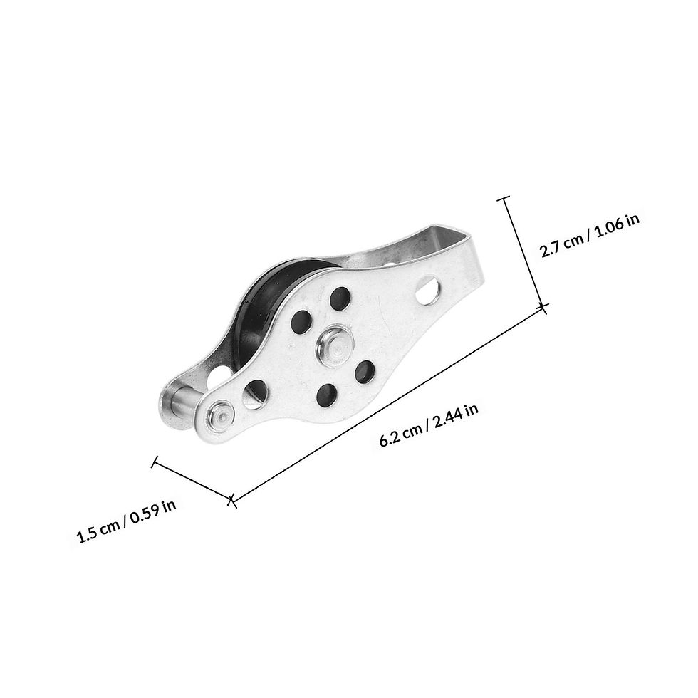 Miniature : 2Pcs Stainless Steel Sailboat Pulley Heavy Duty Marine Hardware Smooth Operation