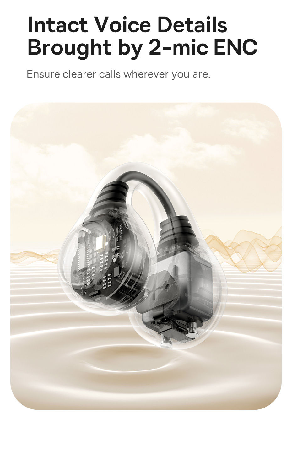 Miniature : Baseus Bass 15 Clip Open Ear Earphones Wireless Bluetooth 5.4 Ear Clip Earphones