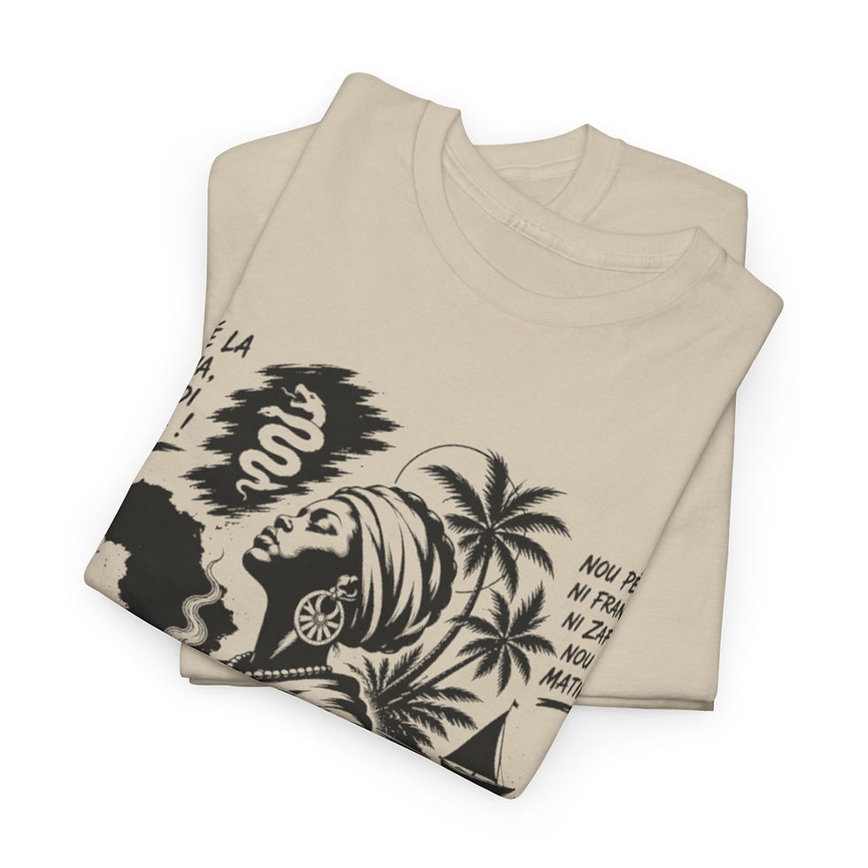 Miniature : T-Shirt — Vintage Caribbean("Pou yon Matinik Lib!")de la marque Rituel Élégance 