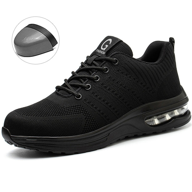 Miniature : Steel Toe Work Shoes for Men Women  Anti-Smash Anti-Puncture Blue Safety Shoes B