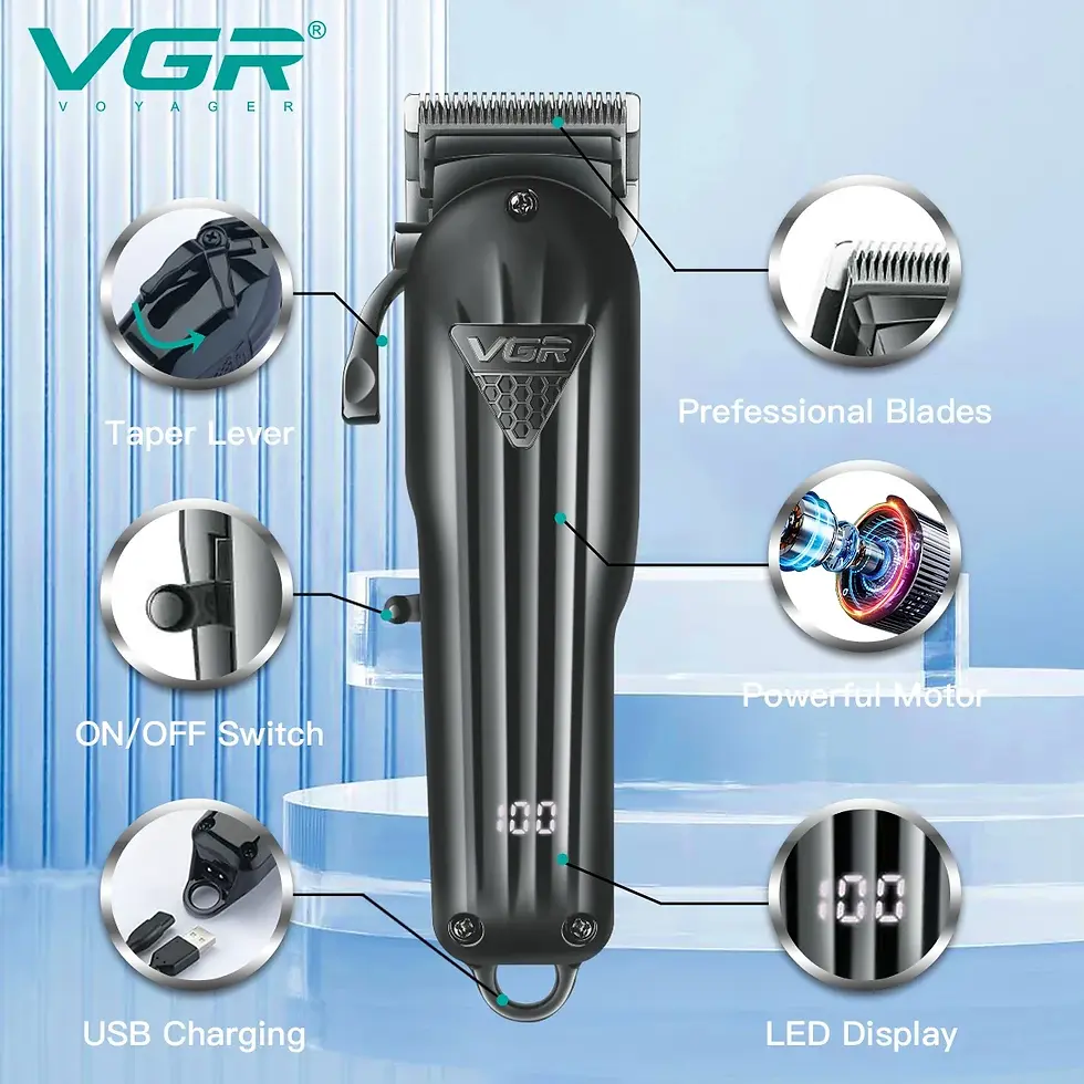 Miniature : VGR Original Electric Hair Clipper Professional Hair Trimmer For Men Beard Hair 