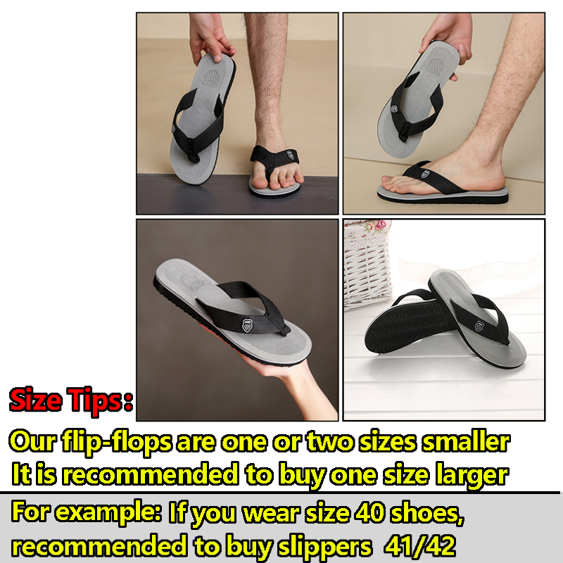 Miniature : Men's Casual Flip Flops Fashion Beach Shoes Men Summer Non-Slip Flat Slides Mens
