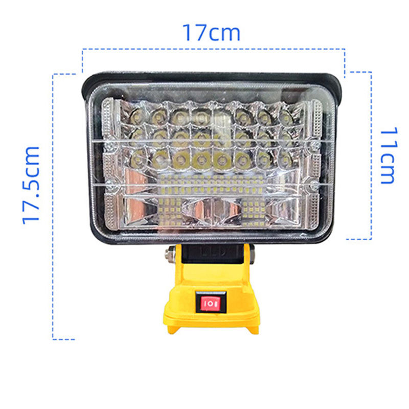 Miniature : Cordless LED Work Light for Dewalt 20V Battery Flood Light with Two USB Charging