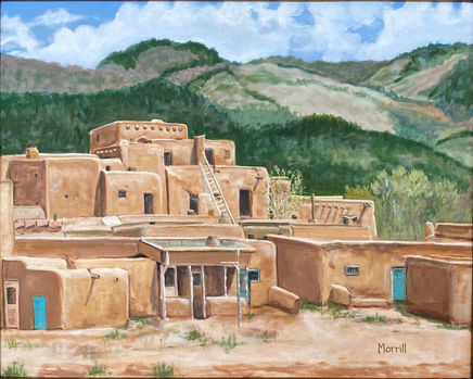 Taos Adobe.jpg, Oil on Board, 20" x 16"