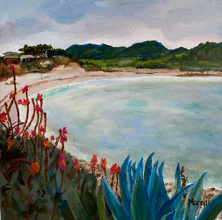 Scenic Point.jpg, Oil on Board, 8"x 8" (Painting wraps all 4 edges)