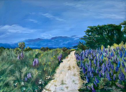Ribera walk.jpg, Oil on Canvas, 30" x 22"
