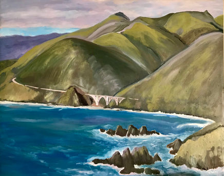 Bixby Bridge.jpg, Oil on Canvas, 20" x 16"