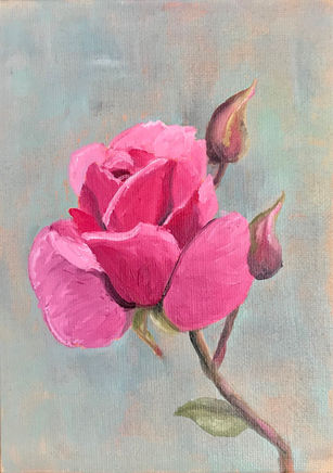 Pretty in Pink.jpg, Oil on Board, 5" x 7"