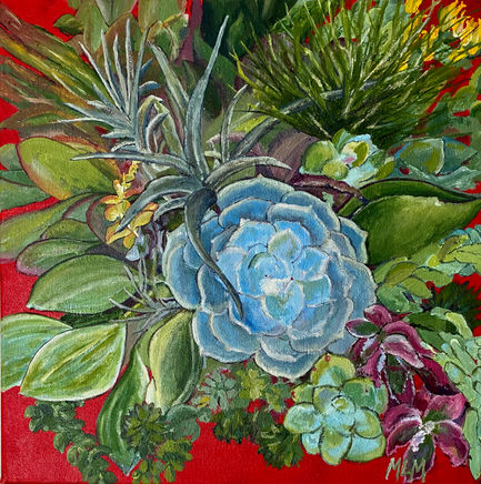 Succulent Surprise.jpg, 
Oil on Canvas, 12" x 12"