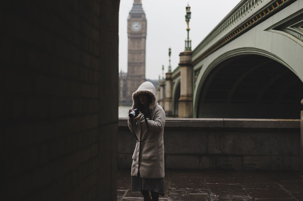 Mulher fotografando Londres