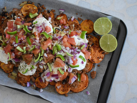Protein Loaded Sweet Potato Nachos 