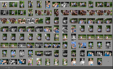 Extended family photography session in Kalamazoo featuring multiple generations laughing and connecting outdoors, with a mix of candid and posed portraits showcasing real family moments.