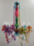 Colourful boho chandelier