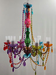 Colourful boho chandelier