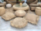 Large rattan floor cushion