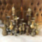 Set of Brass and gold vases