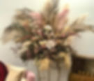 Dried Florals on gold stand