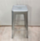 Silver Industrial Bar Stool