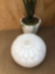 White leather pouf