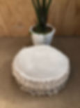 Large fringed pouf