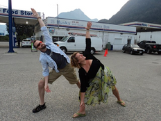 Gas station yoga