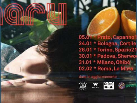 MARU: Parte il 5 gennaio da Prato il tour di Zero Glitter. #Maru #ZeroGlitterTour