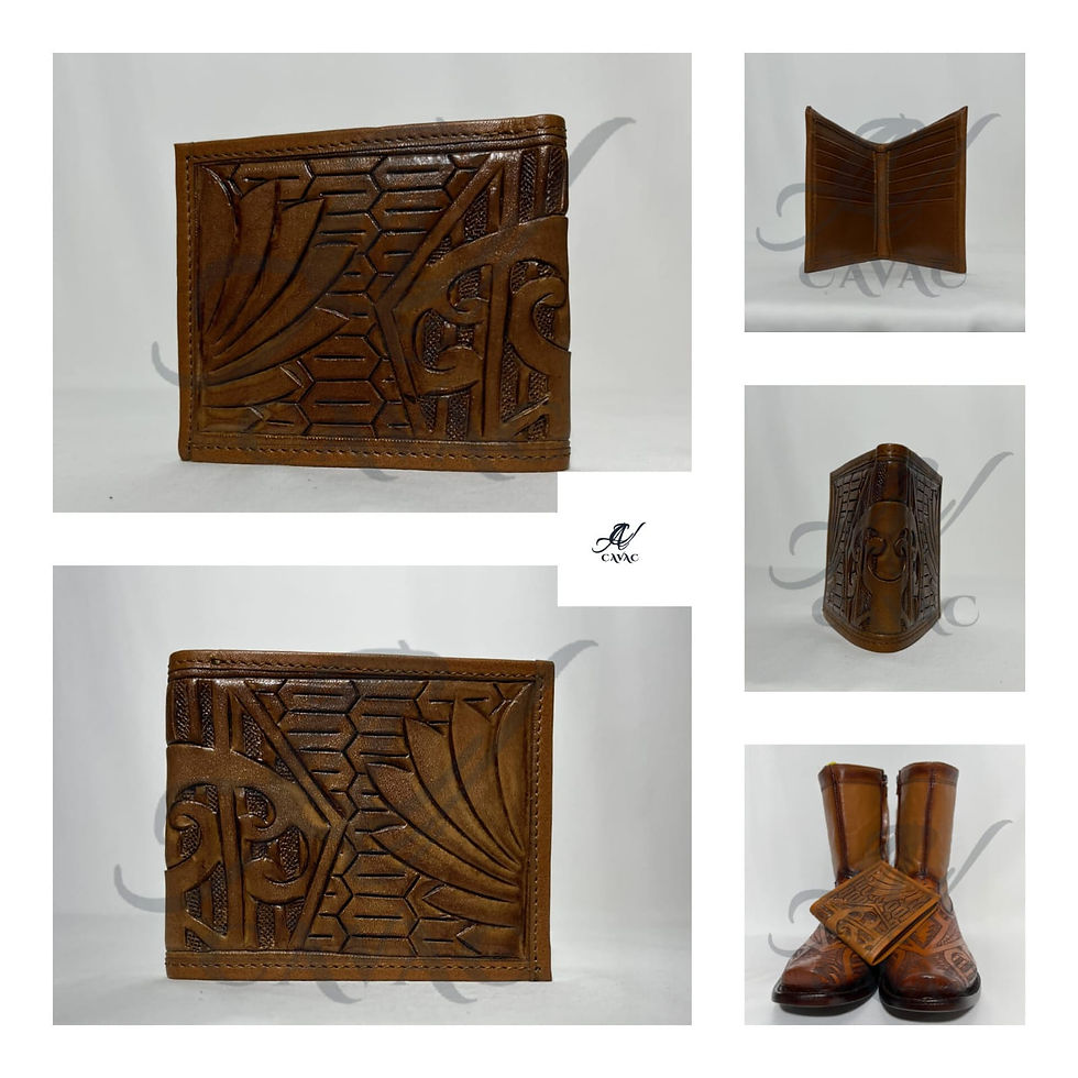 Miniatura: Cartera Grecas Café