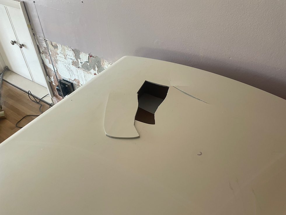 Fucking great big hole in my fridge