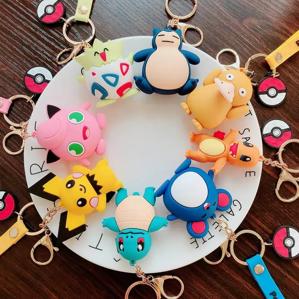 Pokemon Chibi Rubber Strap Keychains
