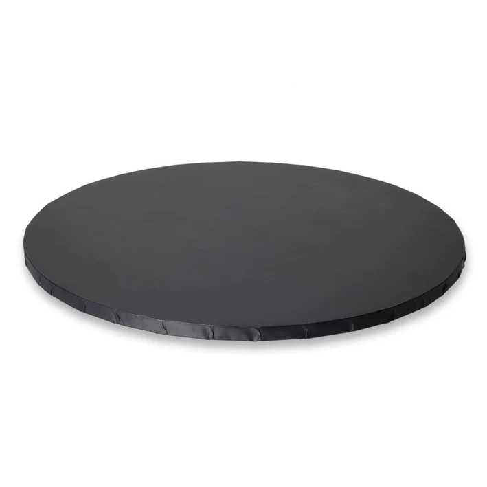 11" MASONITE BOARD ROUND BLACK