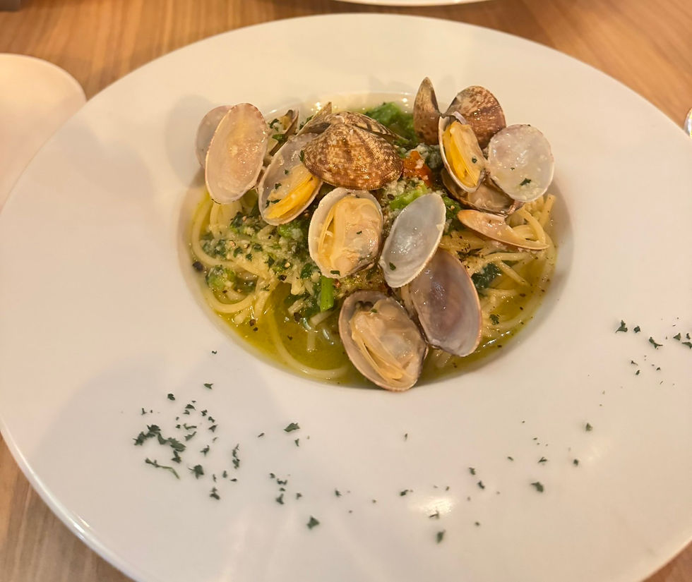 イタリアンレストランにて、パスタと^^