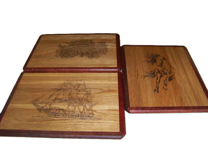 Collection of Oak / Jarrah serving platters