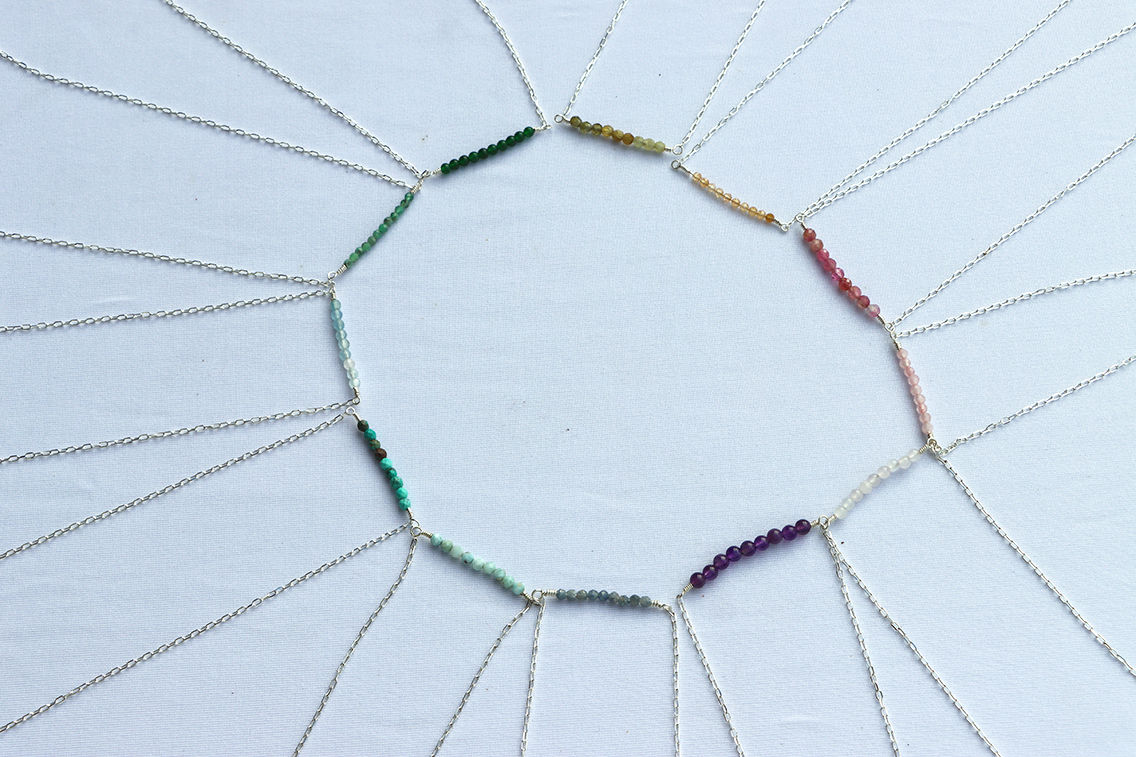 Silver Horizontal Bar Necklace