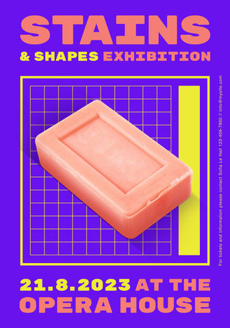 Stains & Shapes Exhibition poster: soap, 21.6.2023, Opera House